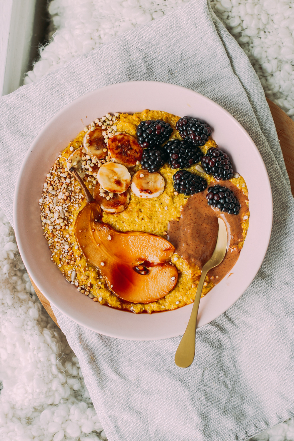 gesundes porridge rezept mit kurkuma
