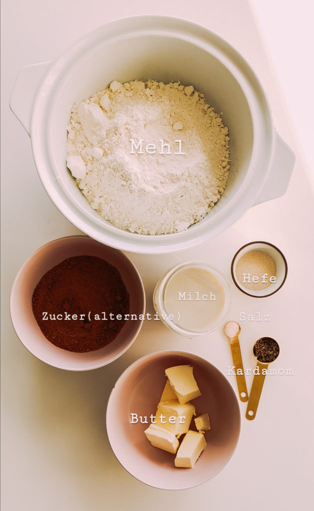 Teig für vegane Kardamombrötchen
