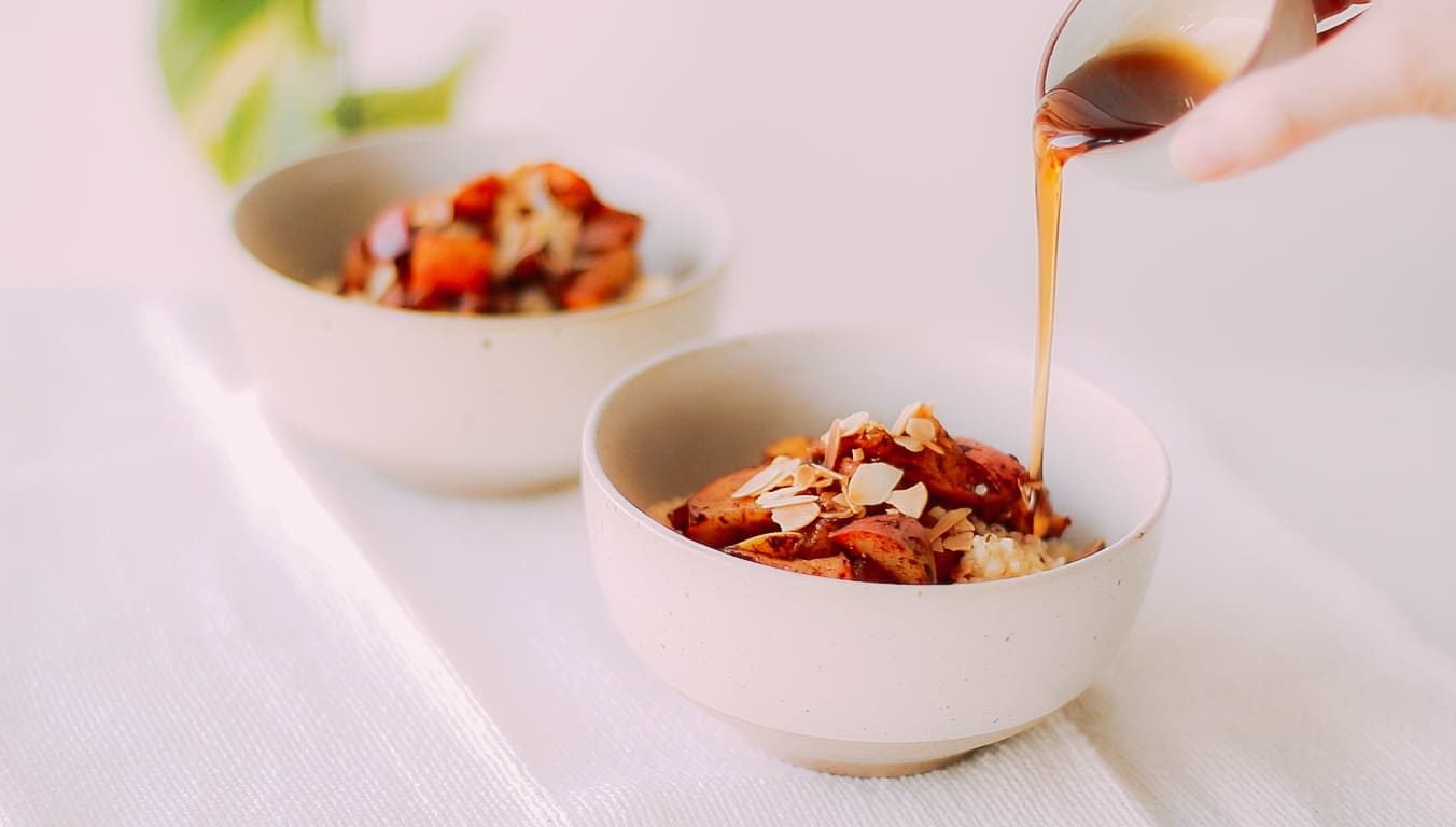 Hirse Porridge Rezept vegan, glutenfrei